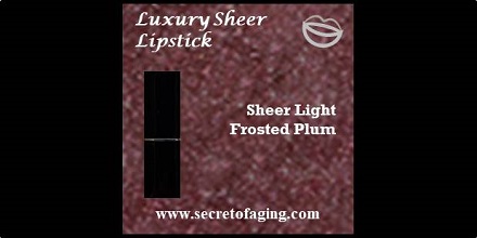 Sheer Light Frosted Plum Luxury Sheer Lipstick by Secret of Aging Wicked