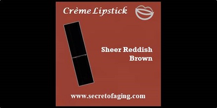 Sheer Reddish Brown Creme Lipstick Gelato by Secret of Aging