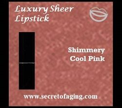 Shimmery Cool Pink Luxury Sheer Lipstick by Secret of Aging Doll