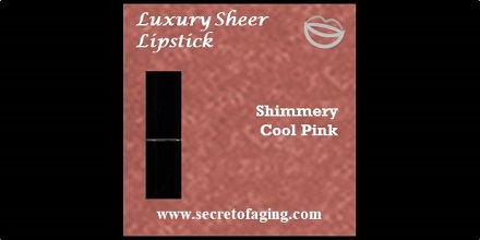 Shimmery Cool Pink Luxury Sheer Lipstick by Secret of Aging Doll