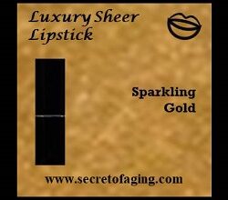 Sparkling Gold Luxury Sheer Lipstick by Secret of Aging Sequin