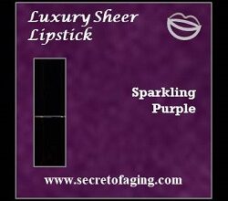 Sparkling Purple Luxury Sheer Lipstick by Secret of Aging Masquerade