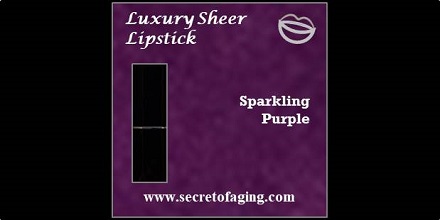 Sparkling Purple Luxury Sheer Lipstick by Secret of Aging Masquerade