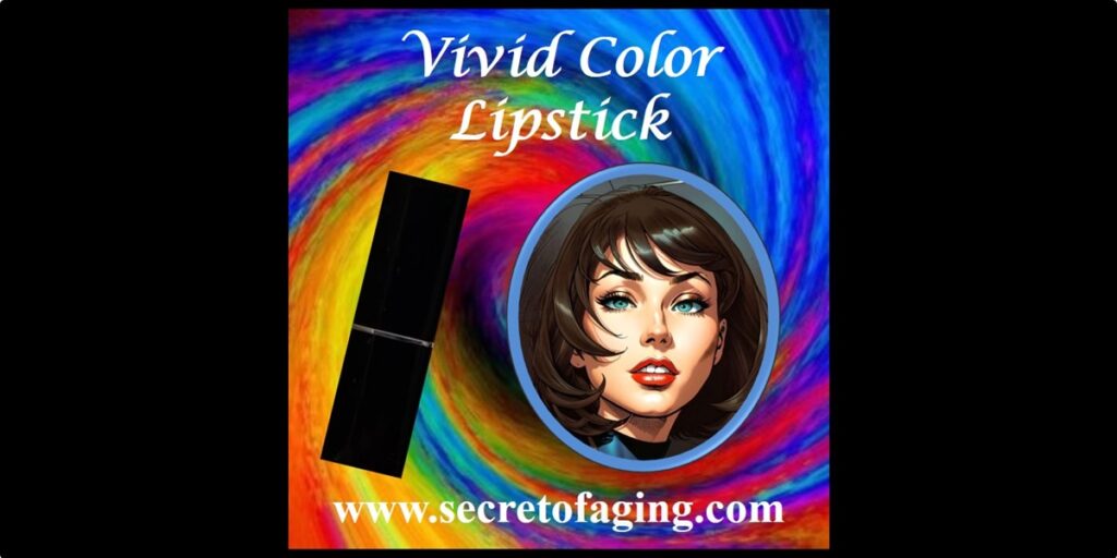 Vivid Color Lipstick Cartoon Art by Secret of Aging