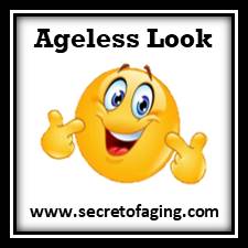 Ageless Look by Secret of Aging using Never Acne on Cheeks