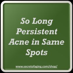 So Long Persistent Acne in Same Spots Recipe by Secret of Aging