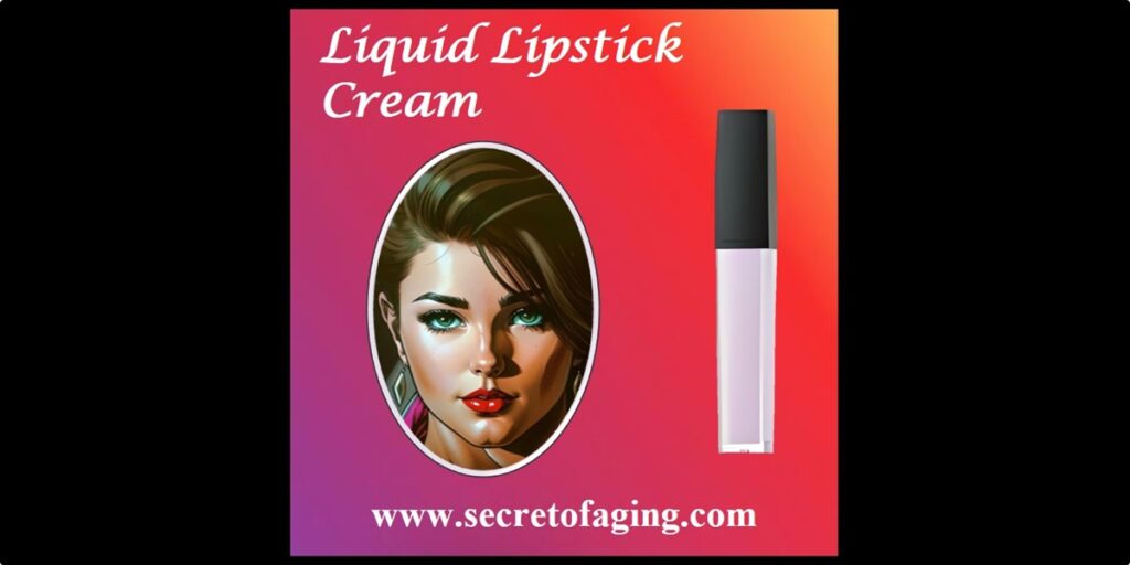 Liquid Lipstick Cream Cartoon Art by Secret of Aging