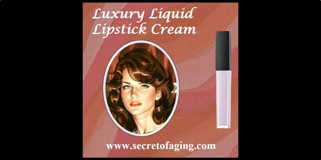 Luxury Liquid Lipstick Cream Cartoon Art by Secret of Aging