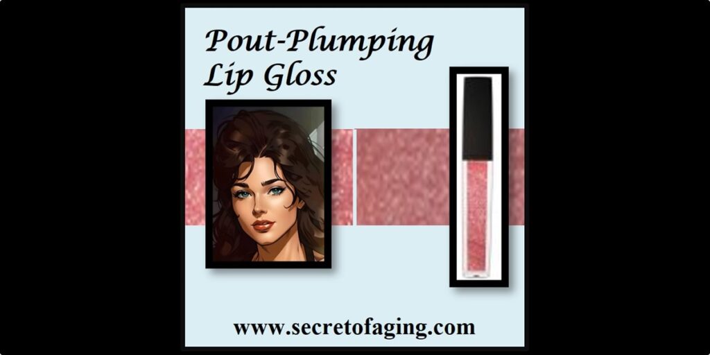 Pout-Plumping Lip Gloss Cartoon Art by Secret of Aging