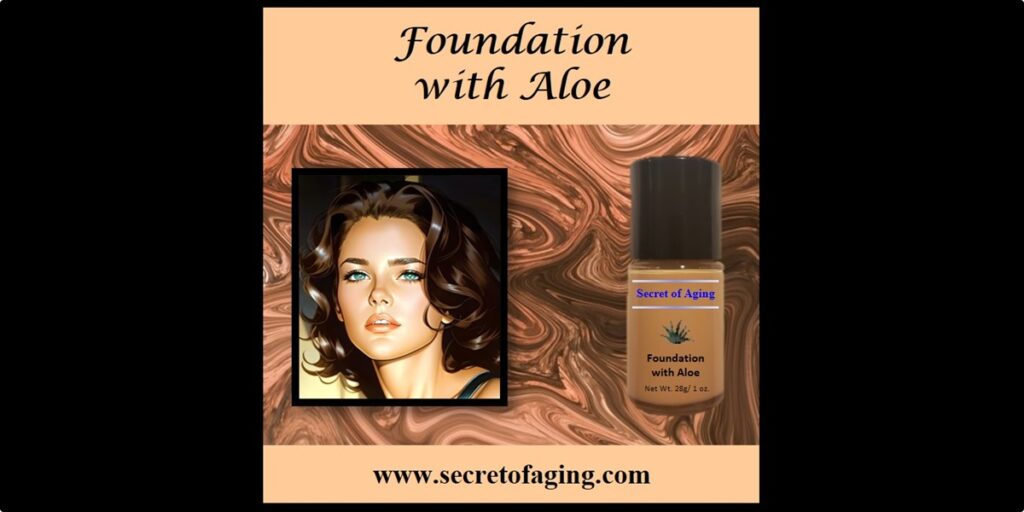 Foundation with Aloe Cartoon Art by Secret of Aging