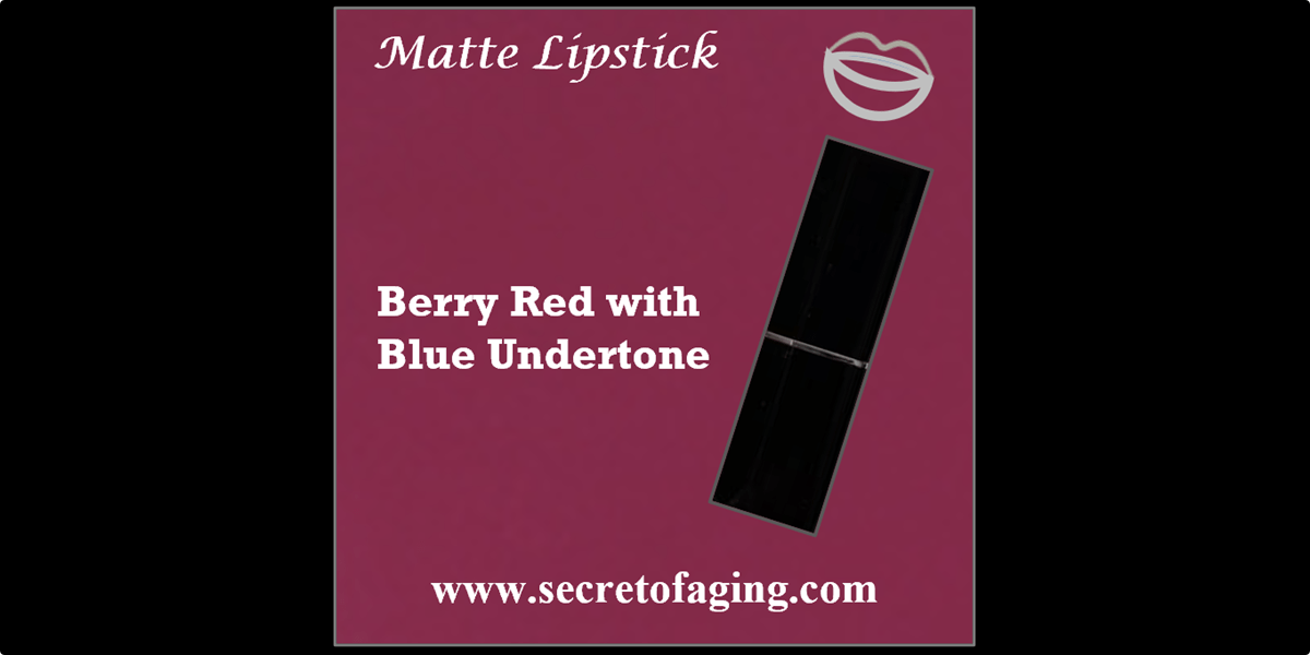 Berry Red with Blue Undertone Matte Lipstick by Secret of Aging