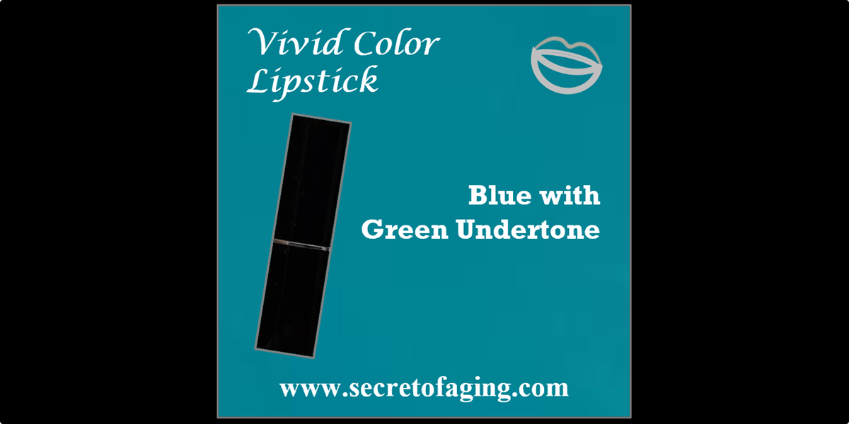 Blue with Green Undertone Vivid Color Lipstick by Secret of Aging