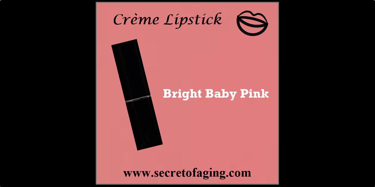 Bright Baby Pink Creme Lipstick by Secret of Aging