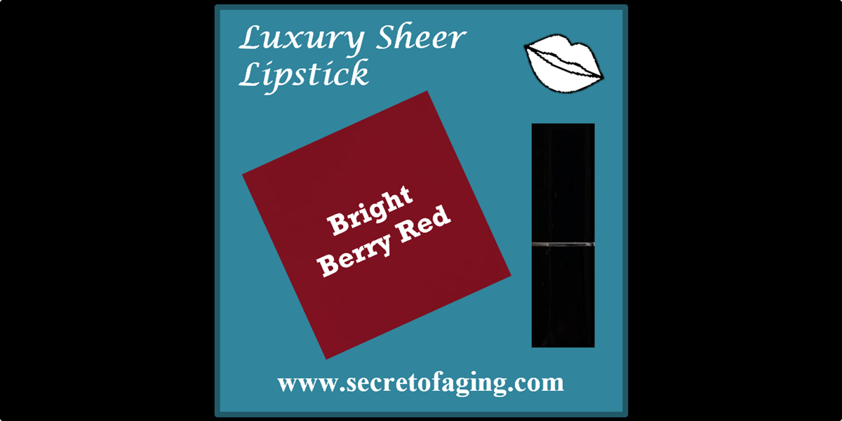 Bright Berry Red Luxury Sheer Lipstick by Secret of Aging