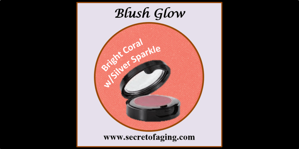 Bright Coral with Silver Sparkle Blush Glow by Secret of Aging