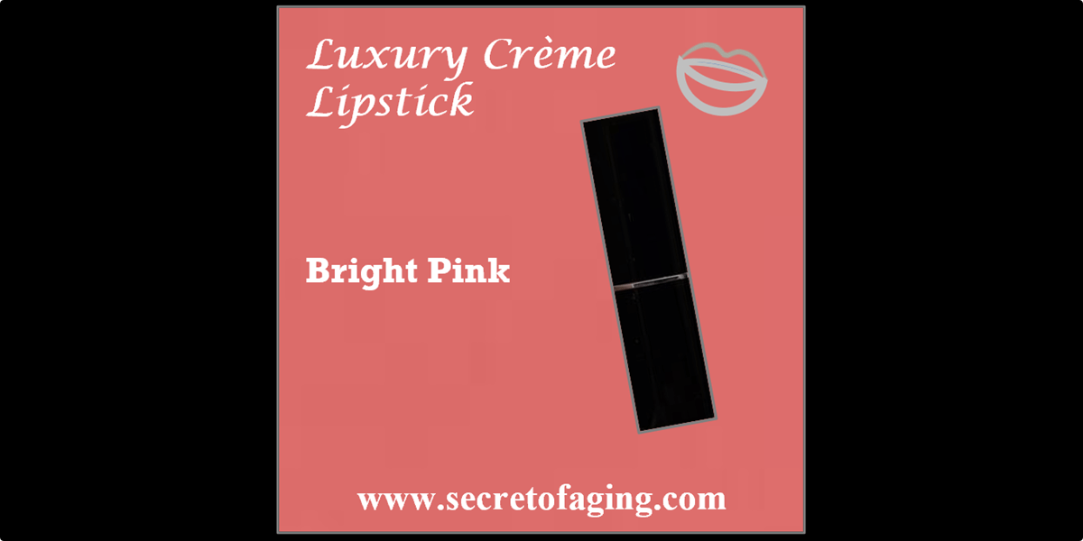 Bright Pink Luxury Creme Lipstick by Secret of Aging