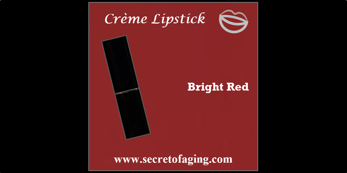 Bright Red Creme Lipstick by Secret of Aging