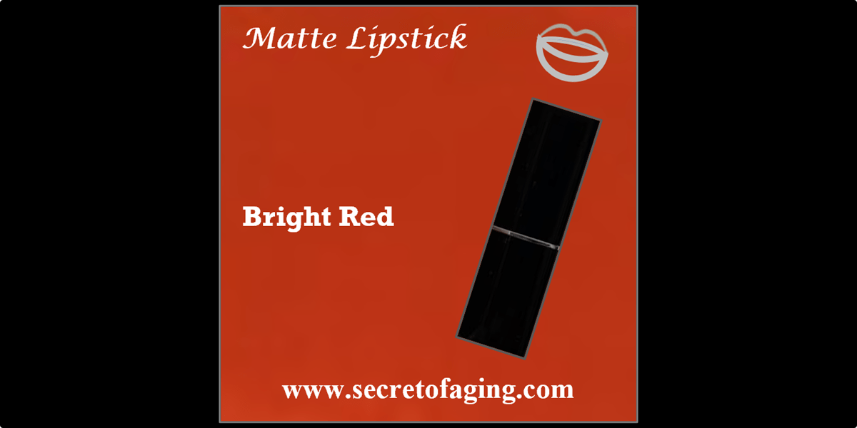 Bright Red Matte Lipstick by Secret of Aging