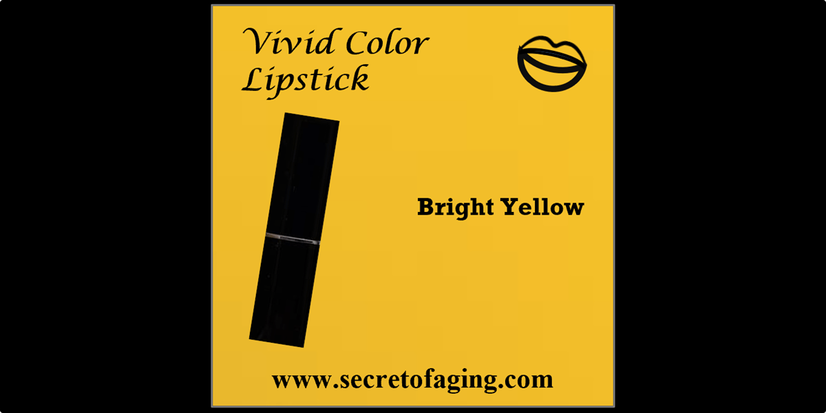 Bright Yellow Vivid Color Lipstick by Secret of Aging