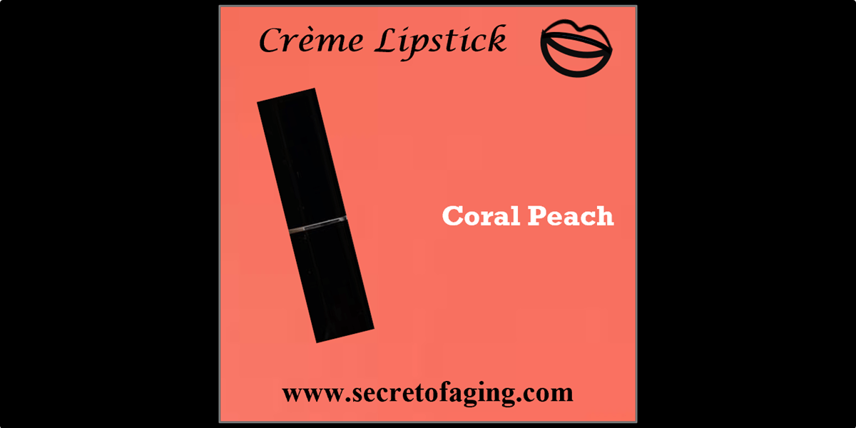 Coral Peach Creme Lipstick by Secret of Aging