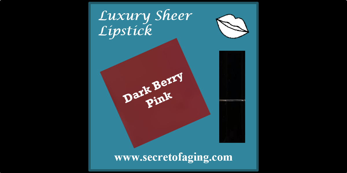 Dark Berry Pink Luxury Sheer Lipstick by Secret of Aging