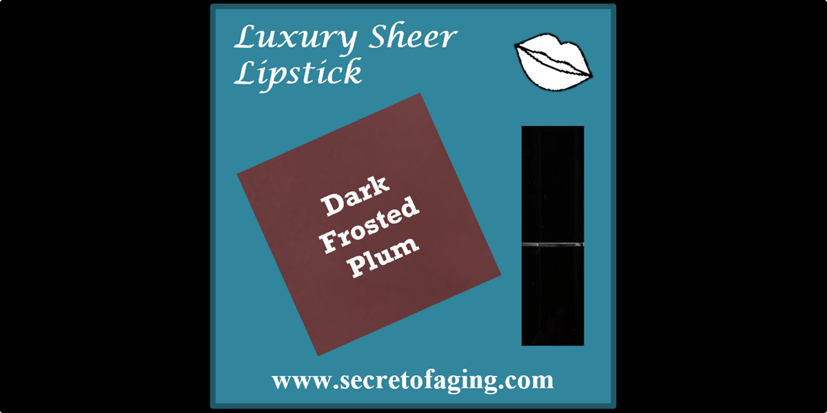 Dark Frosted Plum Luxury Sheer Lipstick by Secret of Aging