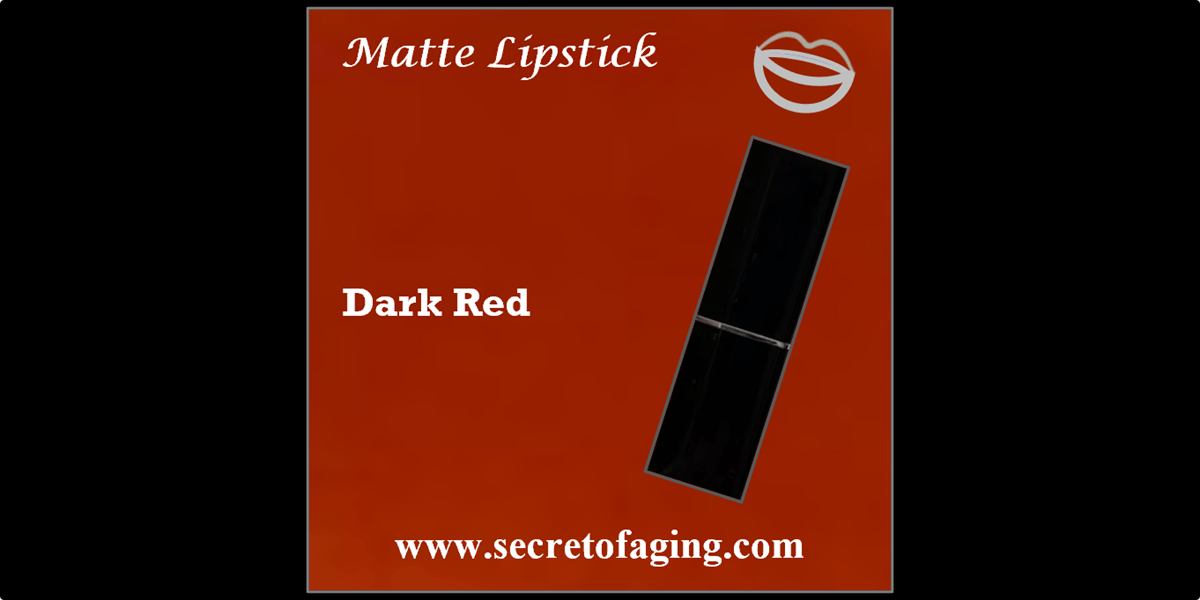 Dark Red Matte Lipstick by Secret of Aging