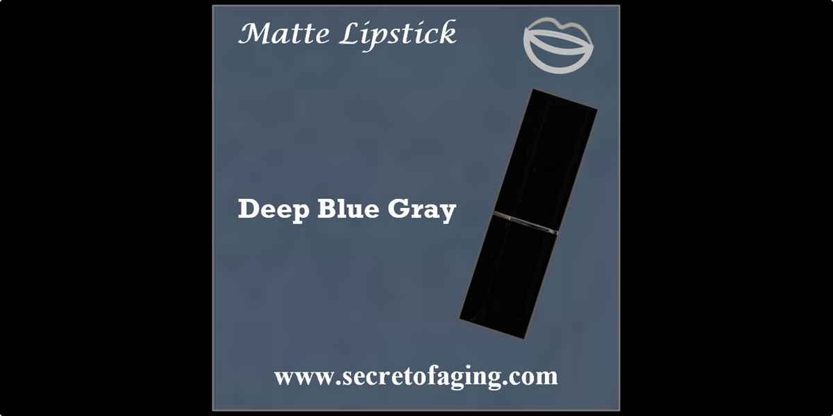 Deep Blue Gray Matte Lipstick by Secret of Aging