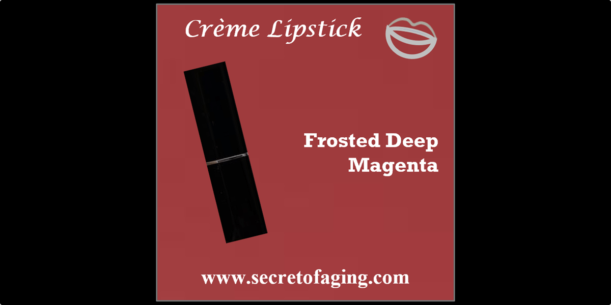 Frosted Deep Magenta Creme Lipstick by Secret of Aging