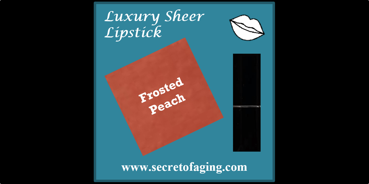 Frosted Peach Luxury Sheer Lipstick by Secret of Aging