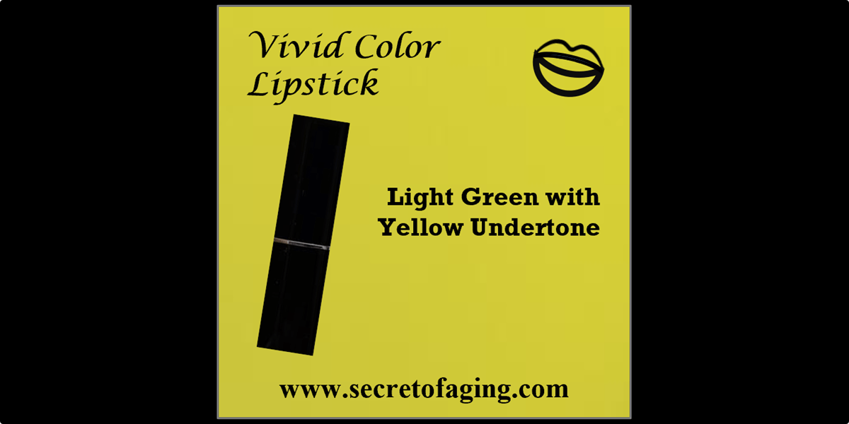 Light Green with Yellow Undertone Vivid Color Lipstick by Secret of Aging