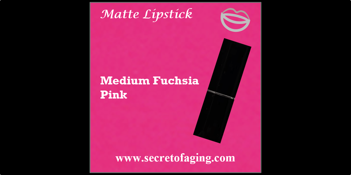 Medium Fuchsia Pink Matte Lipstick by Secret of Aging
