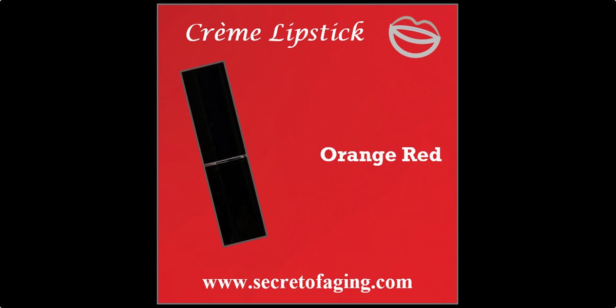 Orange Red Creme Lipstick by Secret of Aging