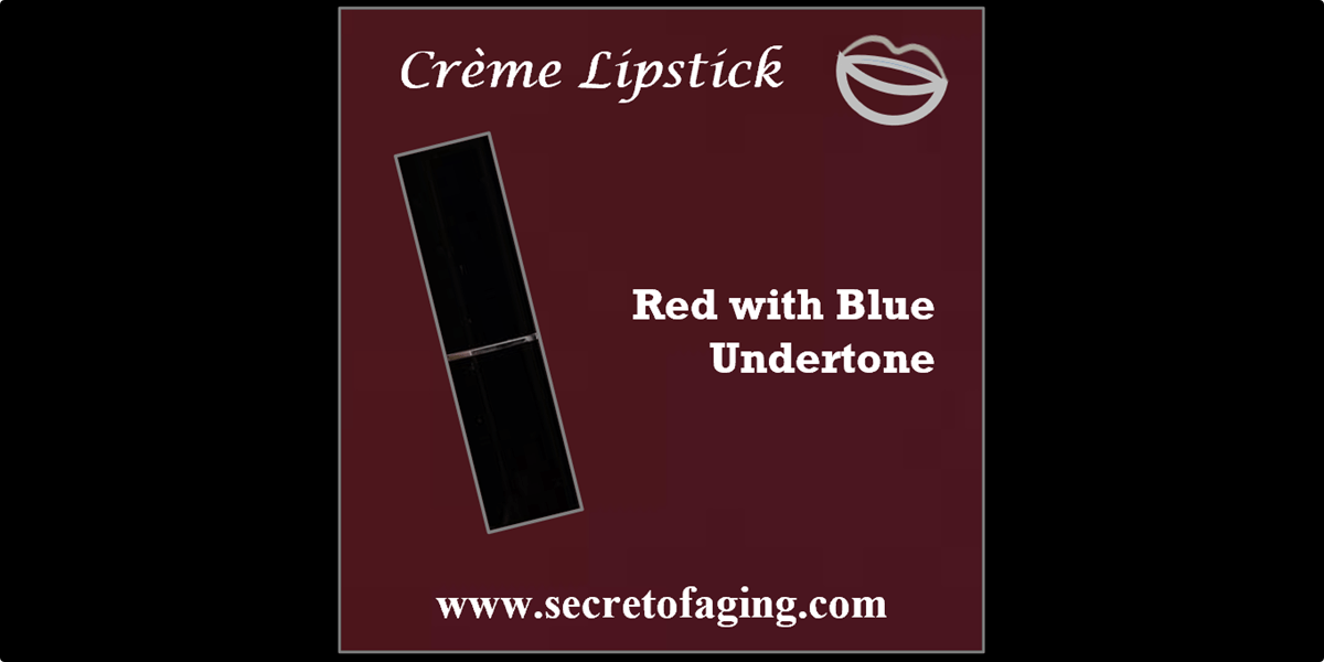 Red with Blue Undertone Creme Lipstick by Secret of Aging