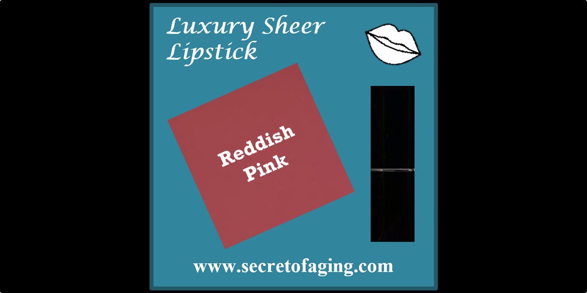 Reddish Pink Luxury Sheer Lipstick by Secret of Aging