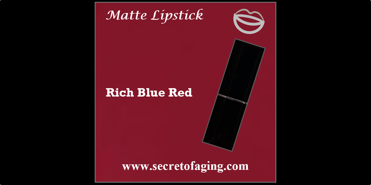 Rich Blue Red Matte Lipstick by Secret of Aging