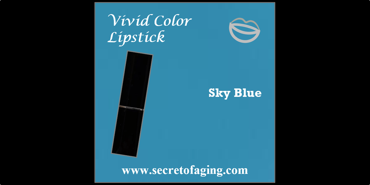 Sky Blue Vivid Color Lipstick by Secret of Aging
