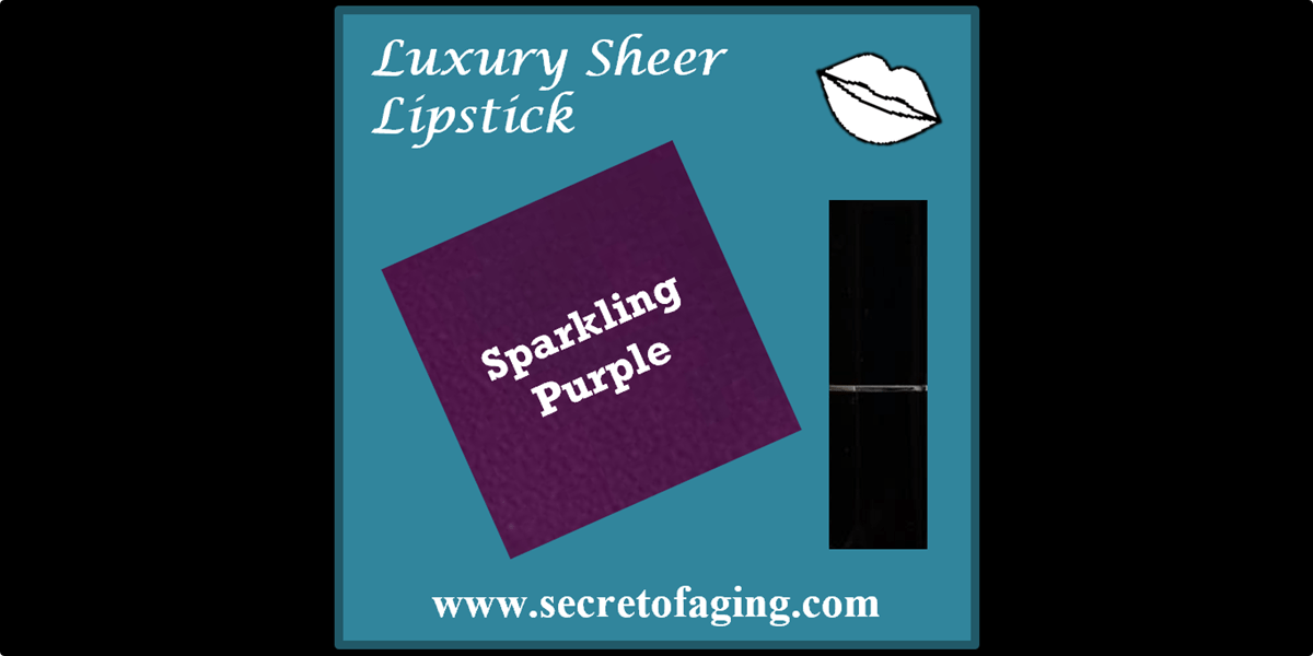 Sparkling Purple Luxury Sheer Lipstick by Secret of Aging
