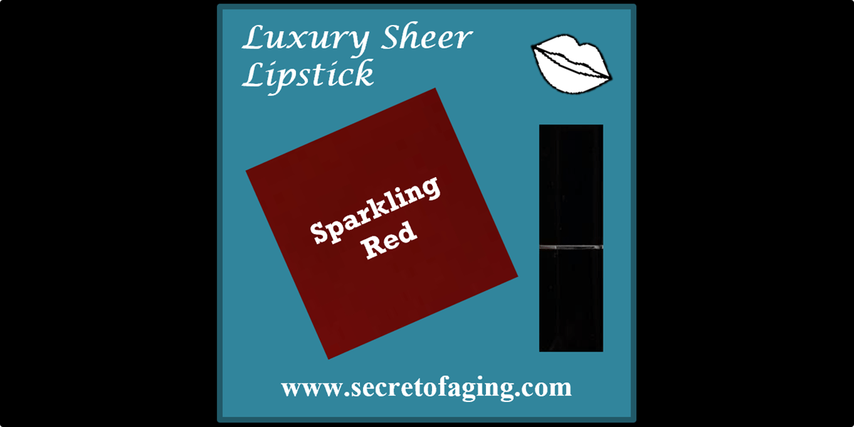 Sparkling Red Luxury Sheer Lipstick by Secret of Aging