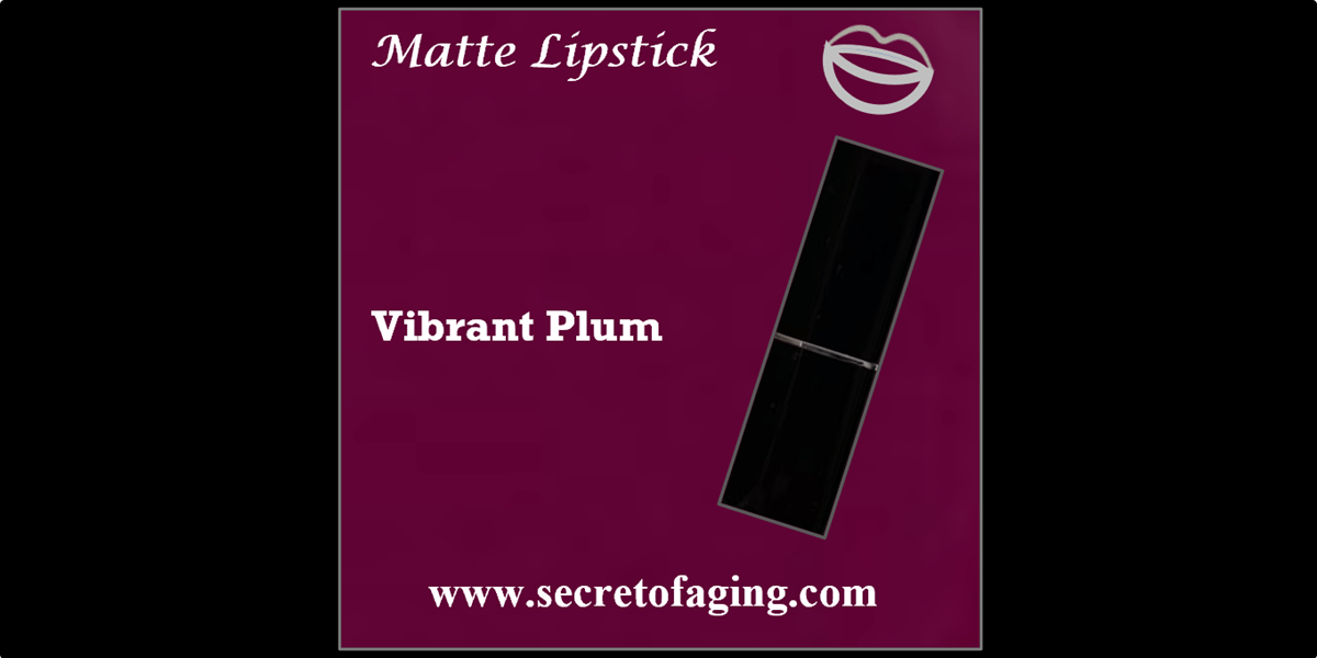 Vibrant Plum Matte Lipstick by Secret of Aging