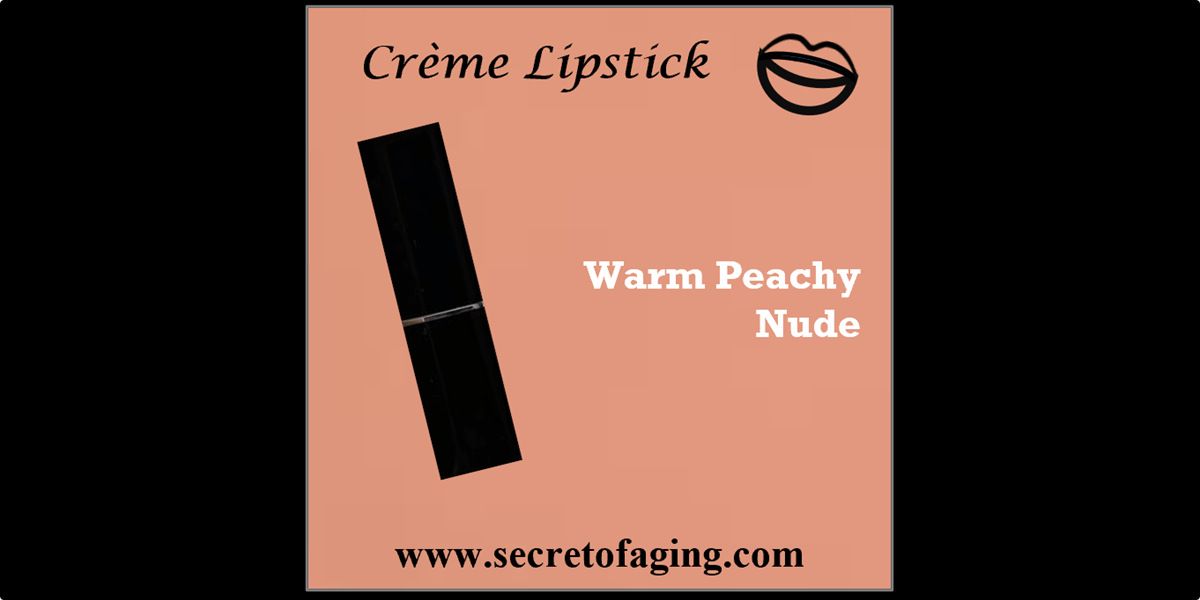 Warm Peachy Nude Creme Lipstick by Secret of Aging