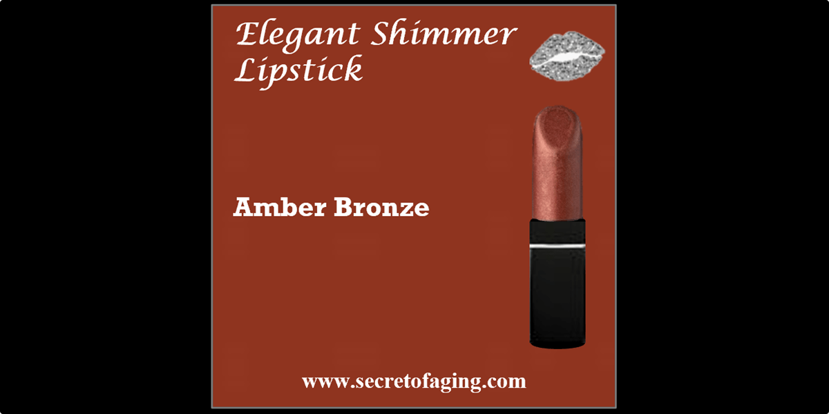 Amber Bronze Elegant Shimmer Lipstick by Secret of Aging
