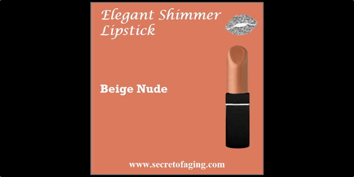 Beige Nude Elegant Shimmer Lipstick by Secret of Aging