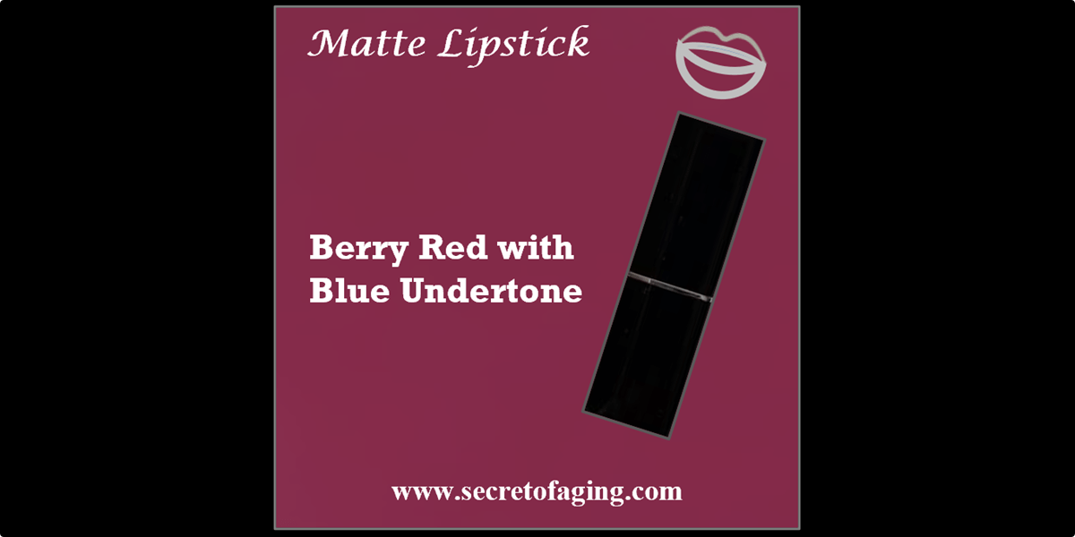 Berry Red with Blue Undertone Matte Lipstick by Secret of Aging