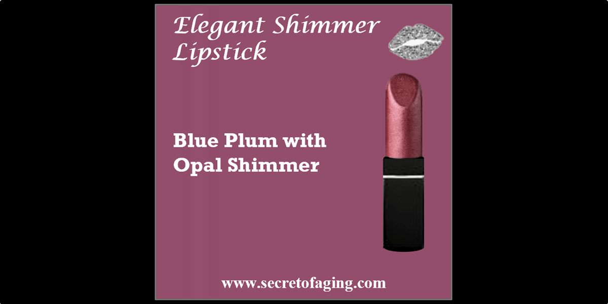 Blue Plum with Opal Shimmer Elegant Shimmer Lipstick by Secret of Aging
