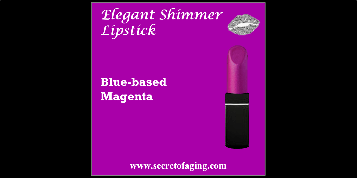 Blue-based Magenta Elegant Shimmer Lipstick by Secret of Aging