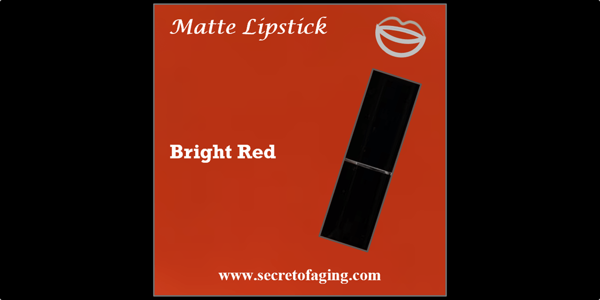 Bright Red Matte Lipstick by Secret of Aging