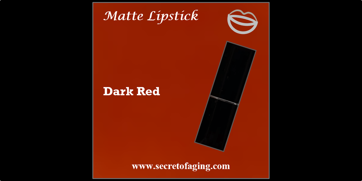 Dark Red Matte Lipstick by Secret of Aging