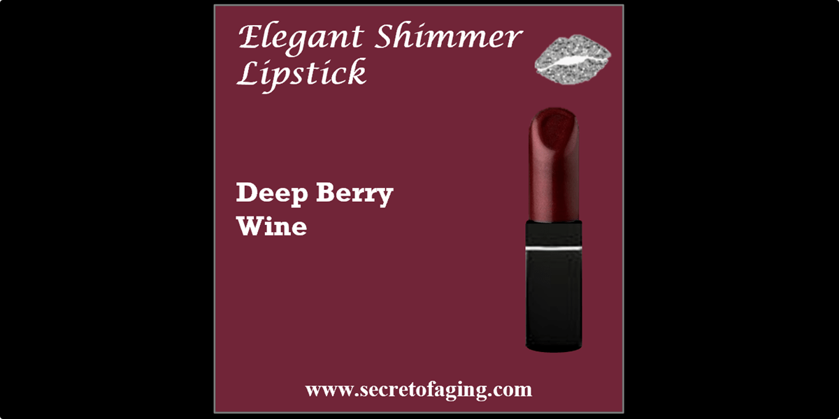 Deep Berry Wine Elegant Shimmer Lipstick by Secret of Aging