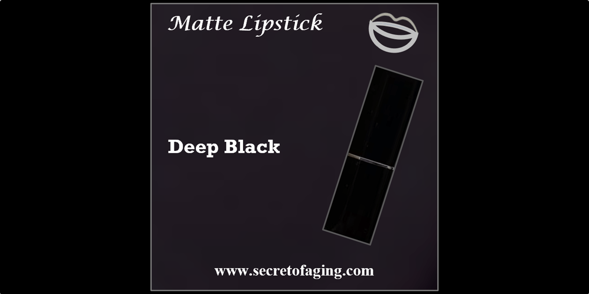 Deep Black Matte Lipstick by Secret of Aging